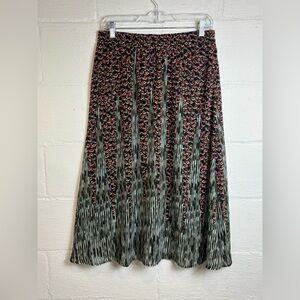 Christopher & Banks Woman's Chic Bohemian Flowy Midi Lightweight Skirt Sz Small